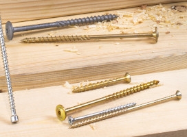 Screws and fasteners for wooden constructions